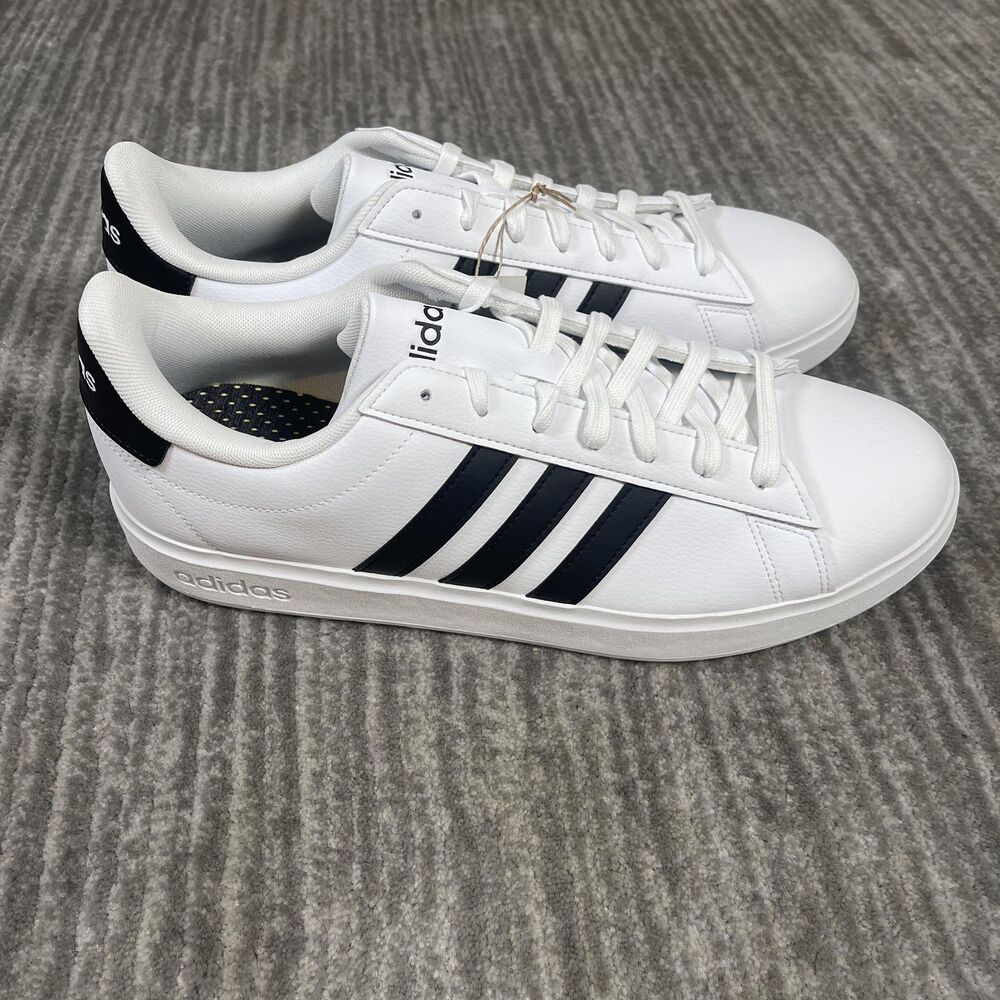 Adidas Grand Court 2.0 Shoes Mens Size 12 White Black Tennis Sneakers GW9195